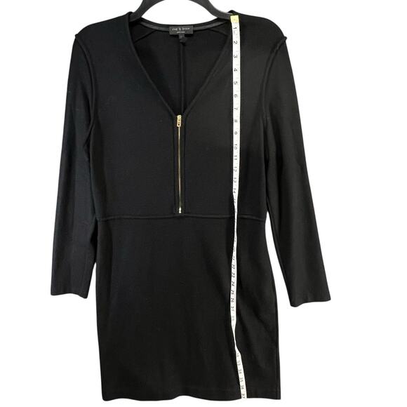 Rag & Bone Yuhlee Dress Womens 10 Black Soft Wool Work Career Modern Evening - Picture 9 of 14